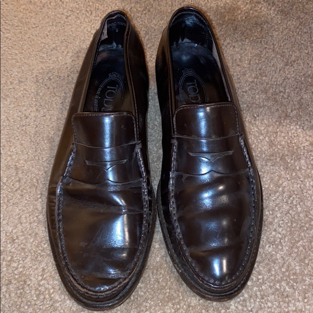 Tods men’s leather brown shoes